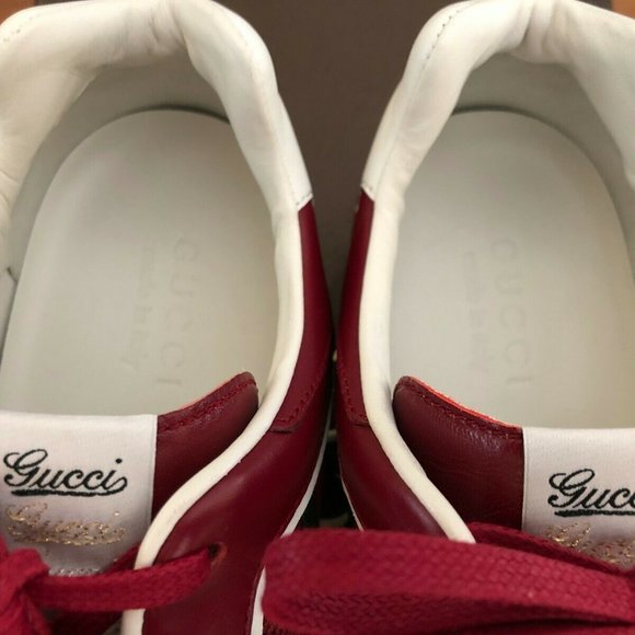 Gucci 83 Red Lace Up Leather Sneakers 8.5G Worn 1X PRICE DROP! - Picture 8 of 10